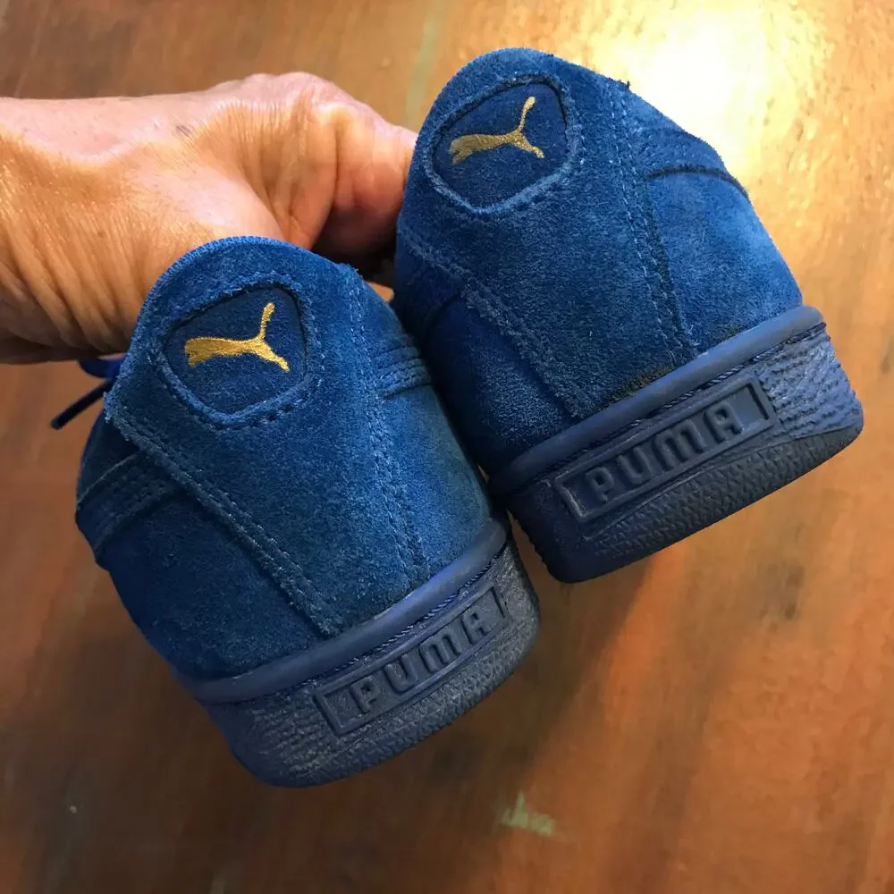 Puma Leather Suede Junior Sneakers True Blue Size 6C